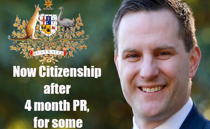Australian citizenship after 4 month PR for some