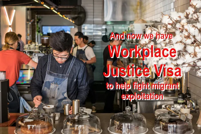 Daniel Norris Barista - Workplace justice visa
