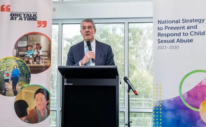 AG Hon. Mark Dreyfus KC launching My Superhero Voice at Tatterson Pavilion Keysborough on 26 Sept 2024