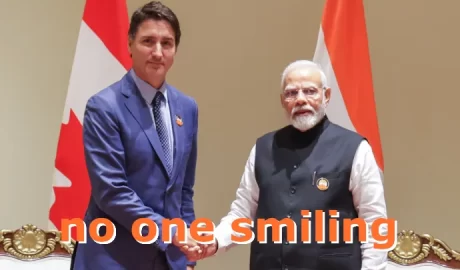 Justin Trudeau with Narendra Modi at g20 2023