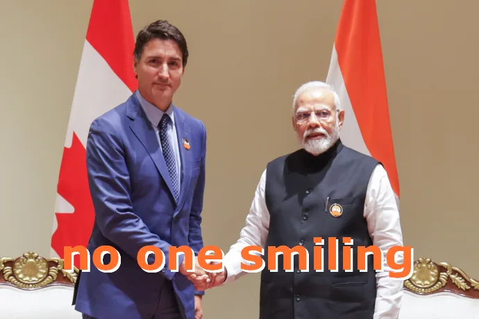 Justin Trudeau with Narendra Modi at g20 2023